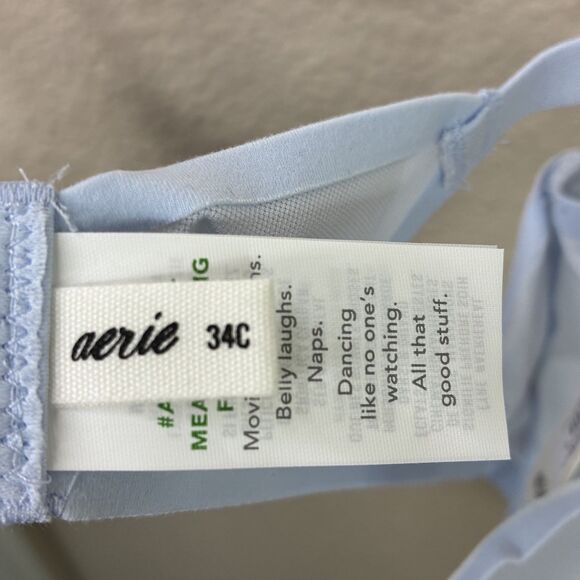 Aerie Smoothez Purple Microfiber Mesh Unlined Underwire Balconette Bra 34C NEW - Picture 4 of 9